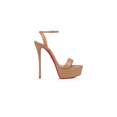 CHRISTIAN LOUBOUTIN LOUBI QUEEN ALTA 150 MM STRAPPY SANDALS-NAPPA LEATHER-BLUSH-WOMEN 3211198PK1A